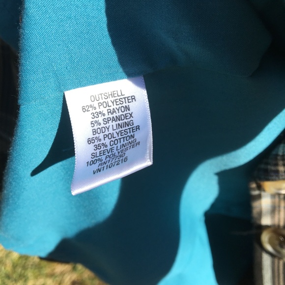 Jacket/Blazer, crop, cotton, Size 12, plaid - Picture 8 of 13